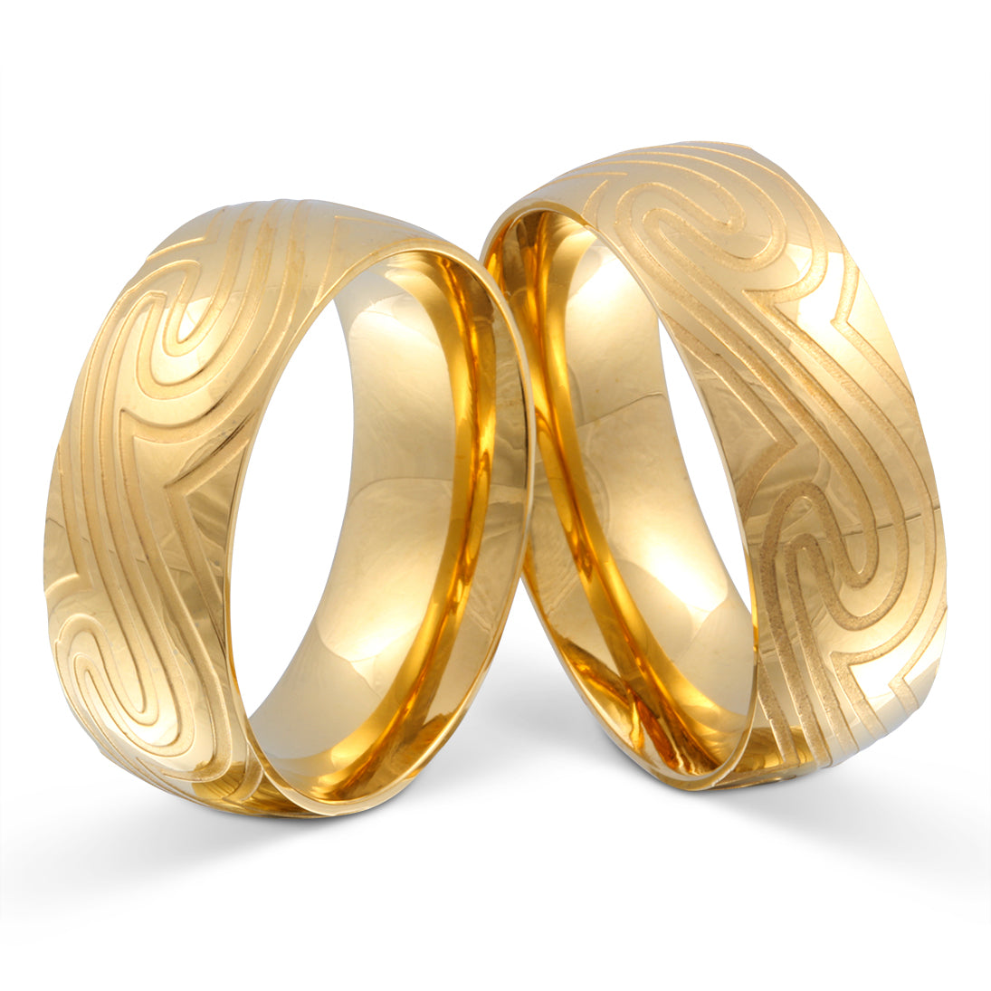 Golden Wave Partnerring-Set
