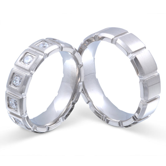 Attrazione Partnerring-Set mit Handschriftgravur