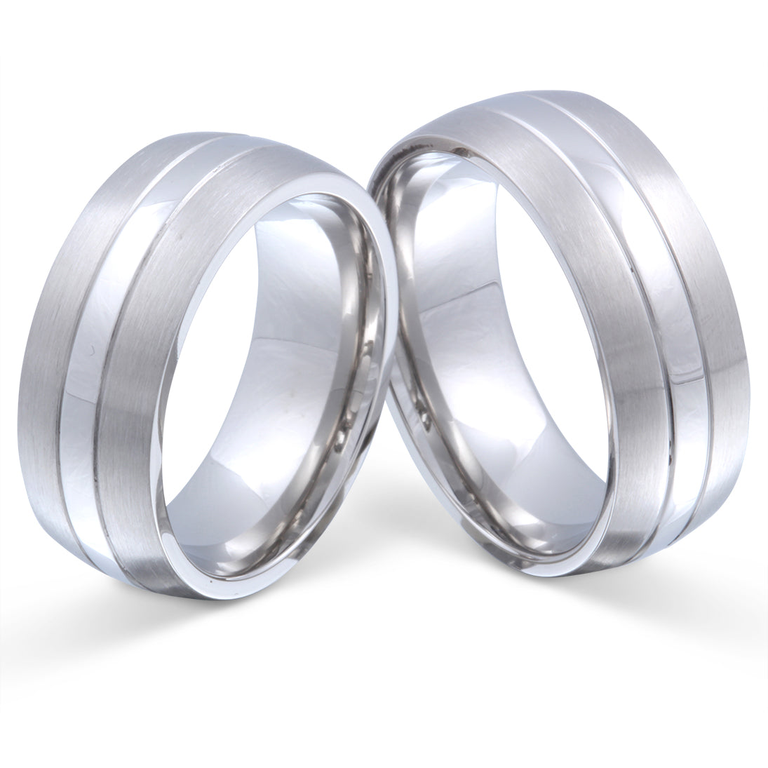 ThreeLane Partnerring-Set mit Lasergravur