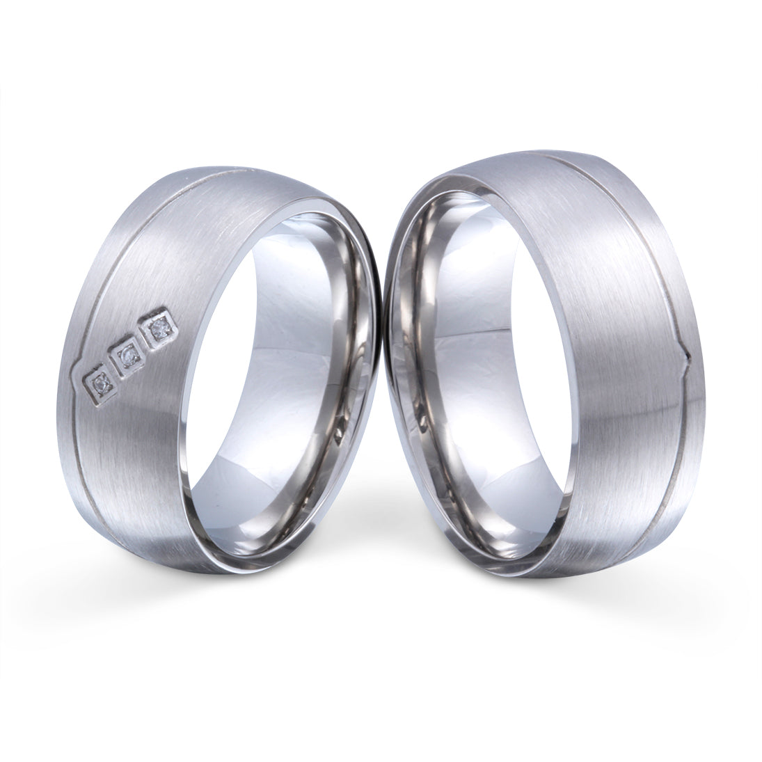 Dallas Partnerring-Set mit Handschriftgravur