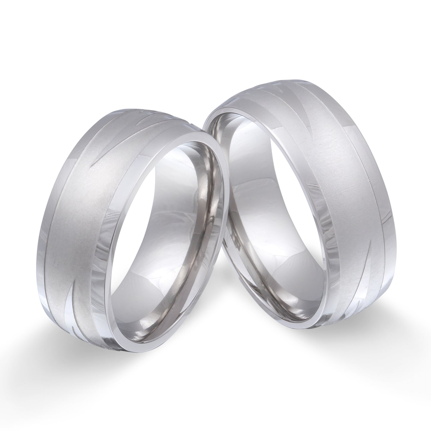 Nandala Partnerring-Set mit Lasergravur