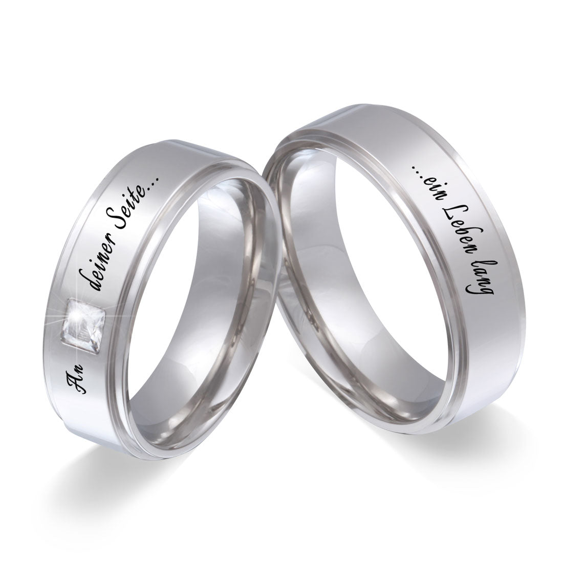 Zeronie Partnerring-Set mit Lasergravur