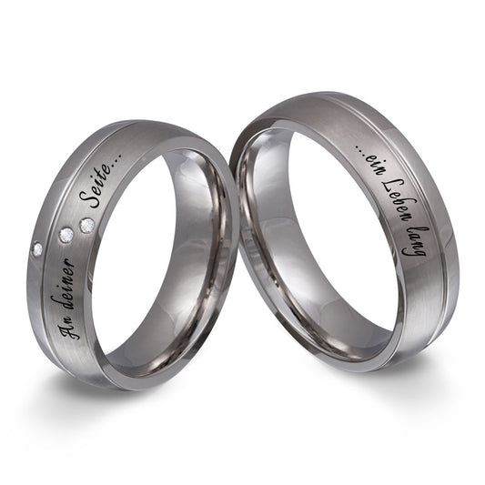 Ostara Partnerring-Set mit Lasergravur