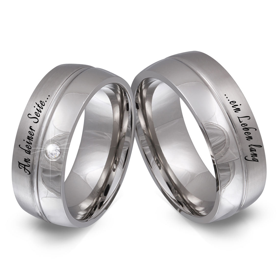 Ruvim Partnerring-Set mit Lasergravur