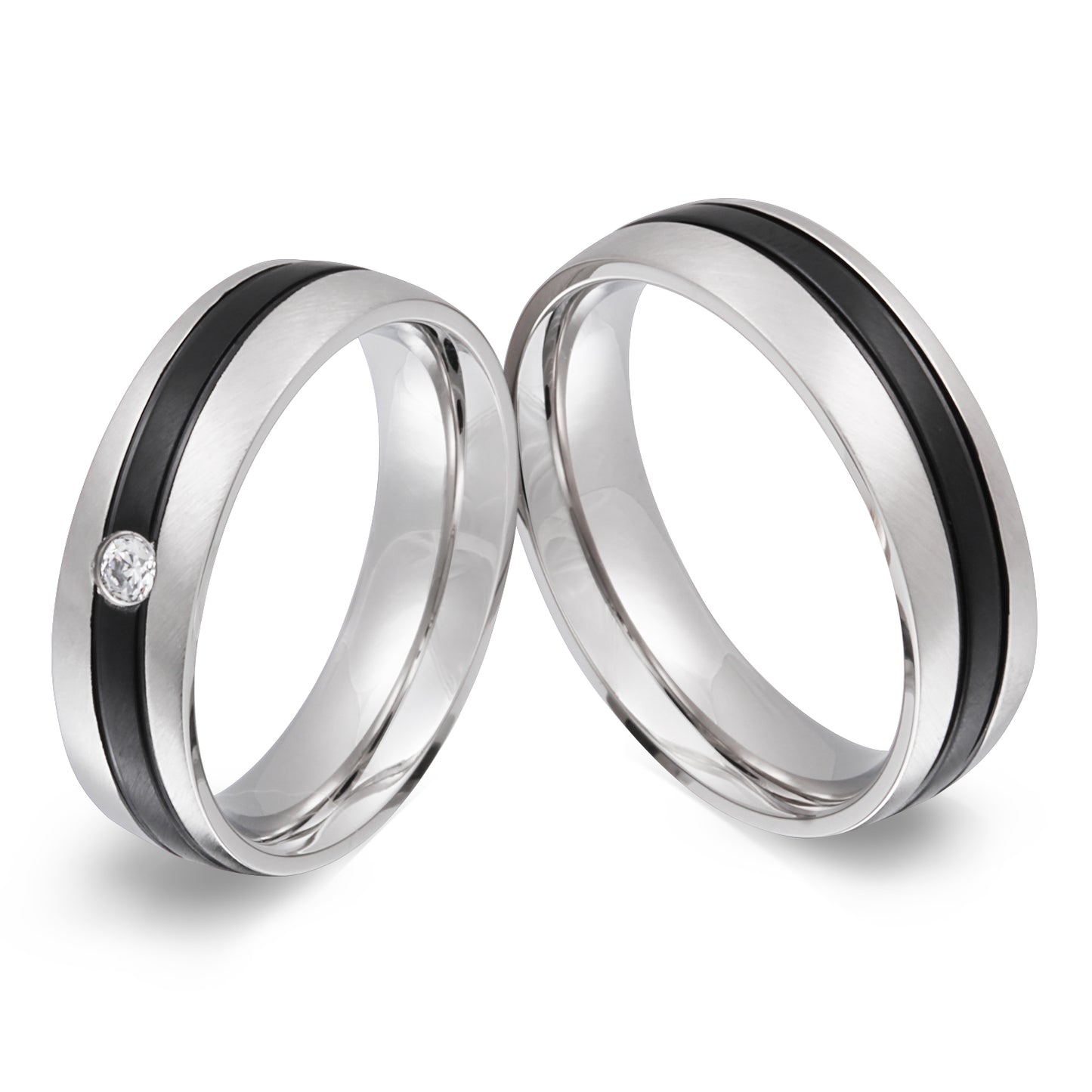 Themse Partnerring-Set mit Lasergravur