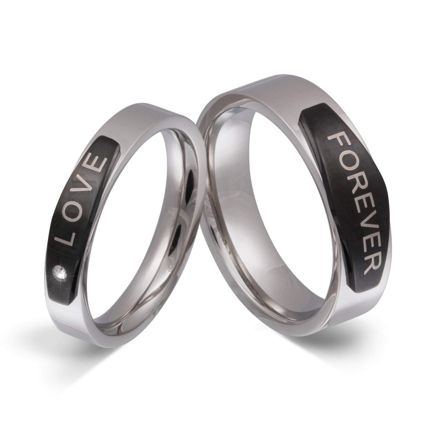 Loran Partnerring-Set mit Lasergravur