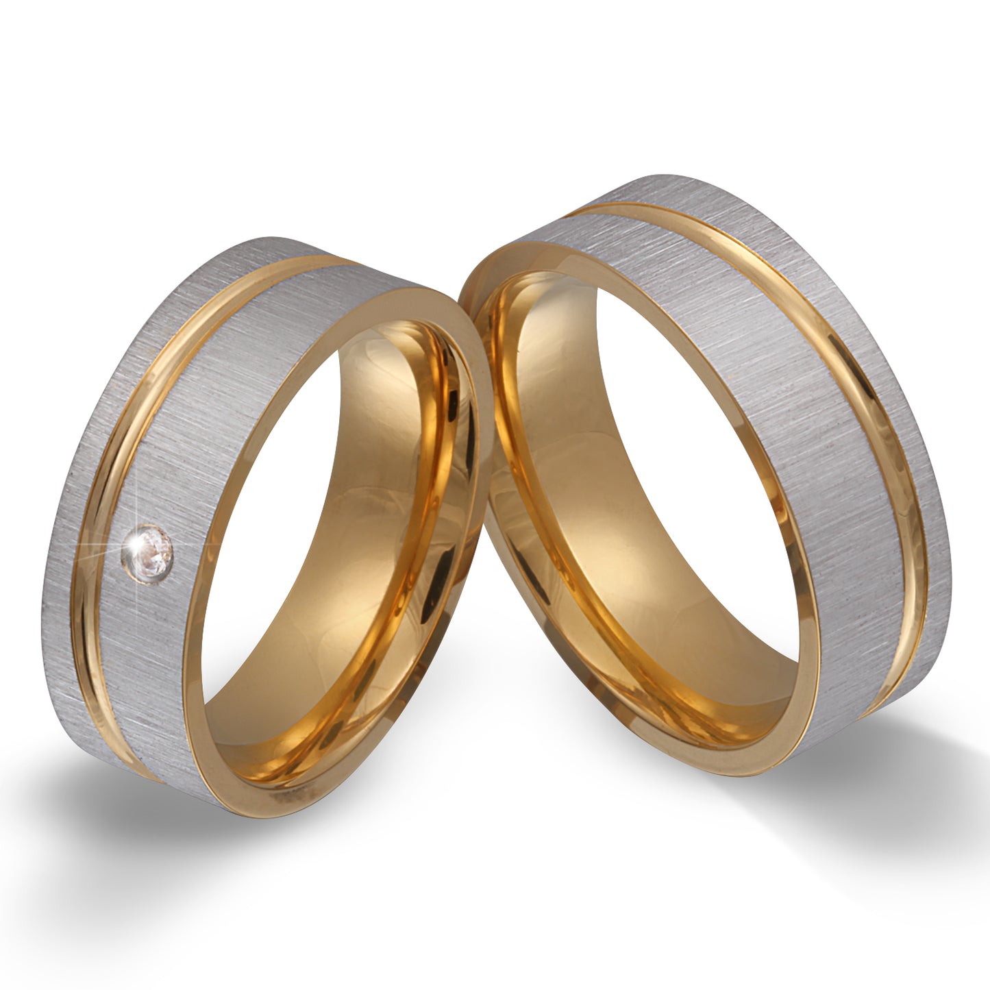 Stature Partnerring-Set mit Lasergravur