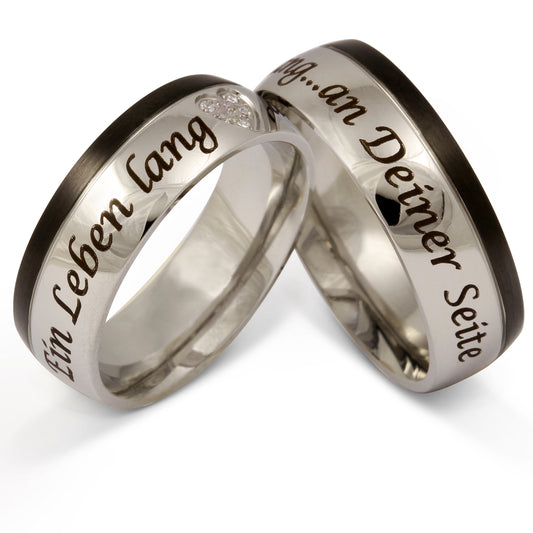 Nexonia Partnerring-Set mit Lasergravur