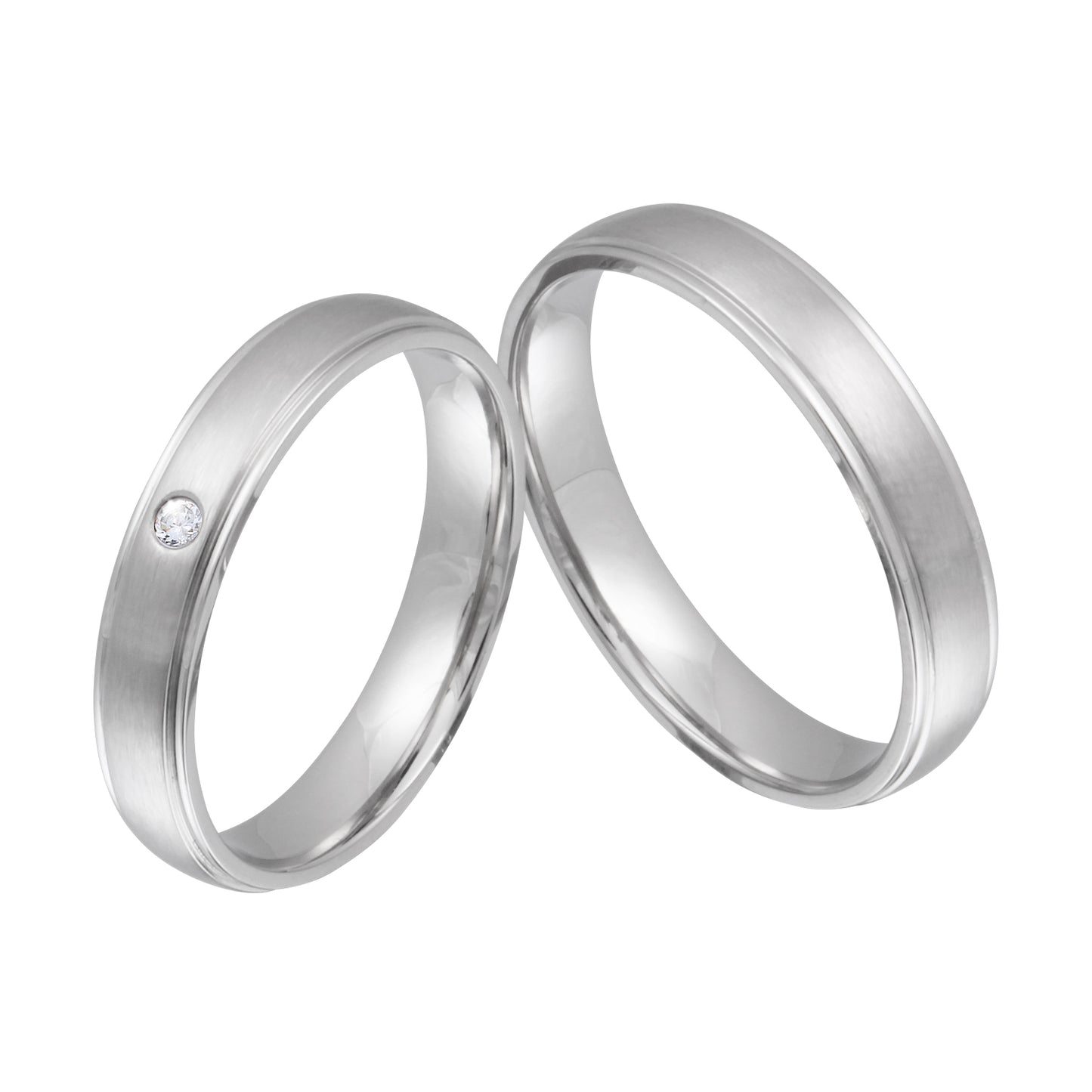 Narrow Partnerring-Set mit Handschriftgravur