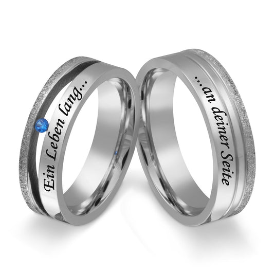 BlueWater Partnerring-Set mit Handschriftgravur