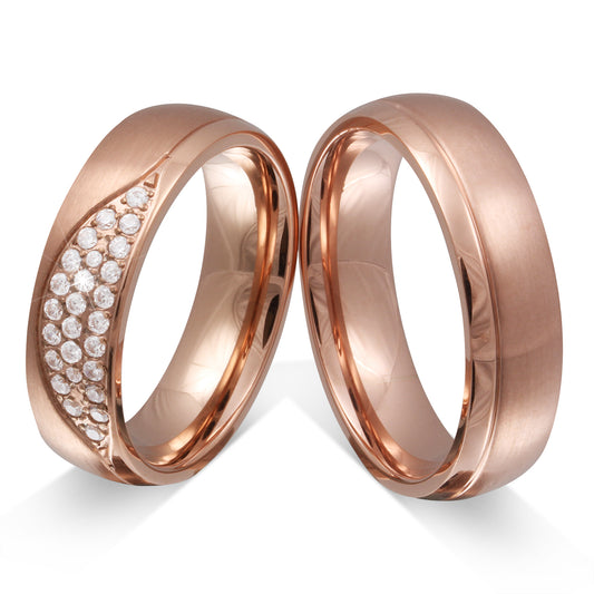 Asuka Partnerring-Set mit Handschriftgravur