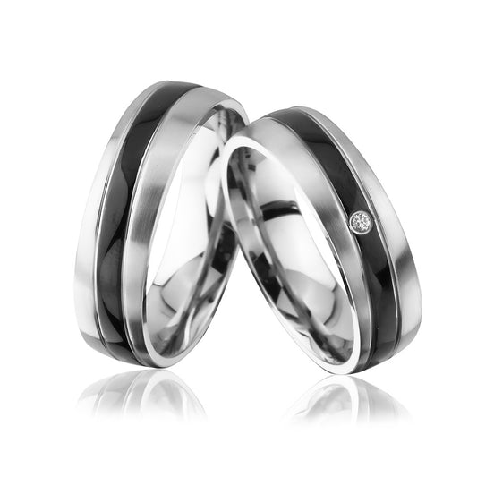 Chertan Partnerring-Set mit Lasergravur