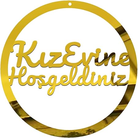 Willkommensschild Türkisch – Kız Evine Hoşgeldiniz – Hochzeit, Türschild/Wanddeko für Zuhause/Eventhalle, Deko orientalisch – Geschenk für Frauen, Einweihung