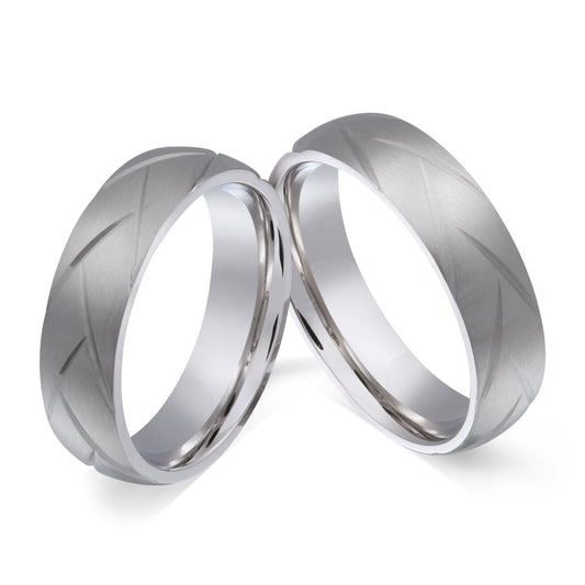 Cecil Partnerring-Set mit Lasergravur