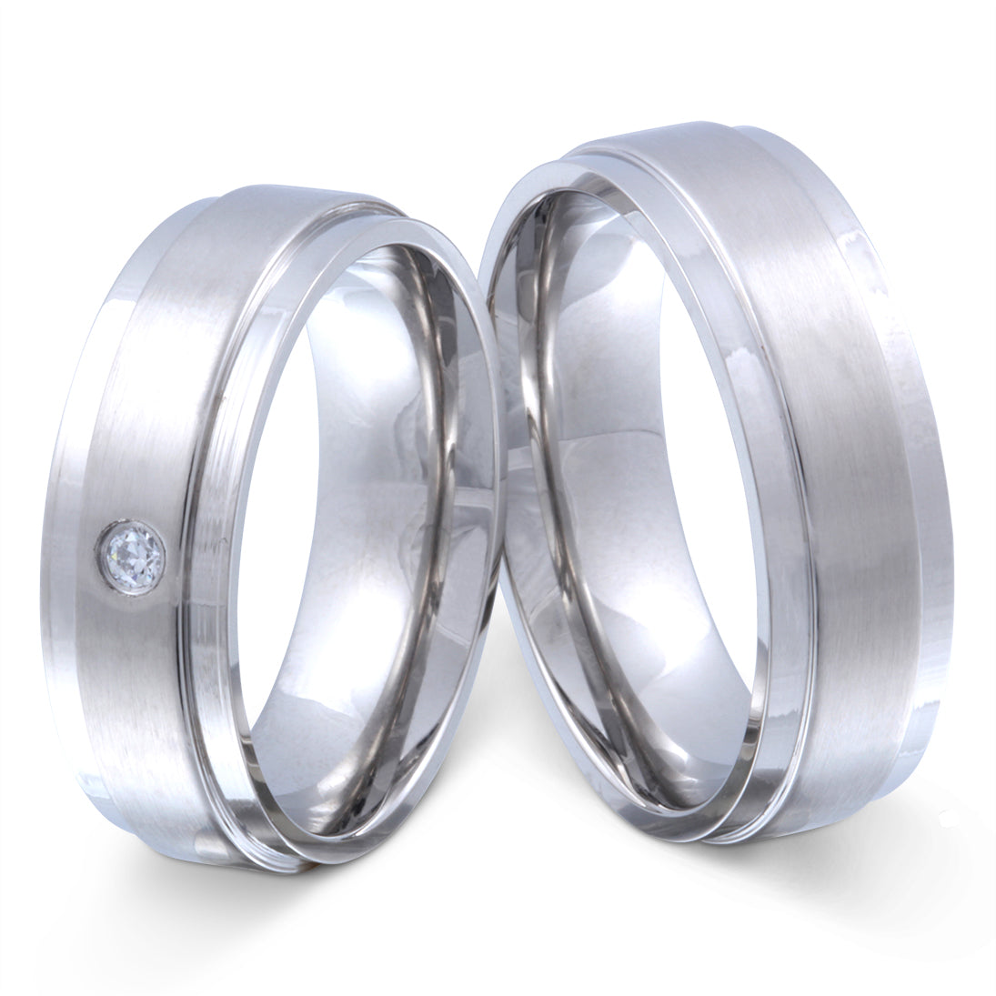 Lamia Partnerring-Set mit Lasergravur