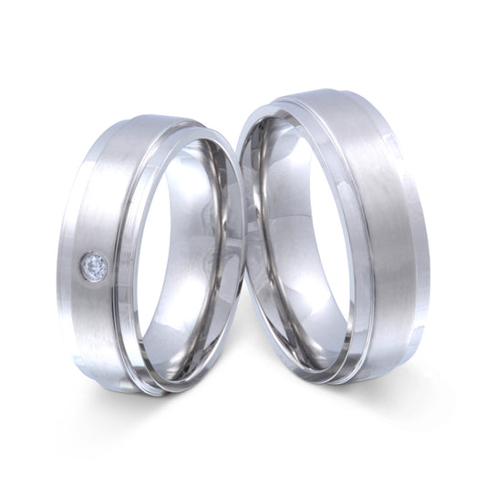 Lamia Partnerring-Set mit Handschriftgravur