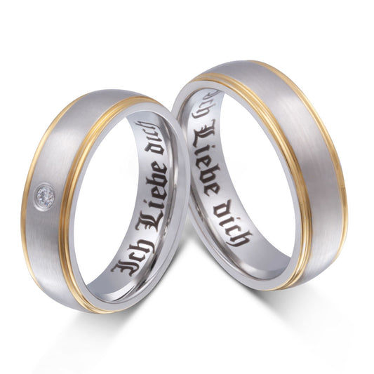 Luigi Partnerring-Set mit Lasergravur