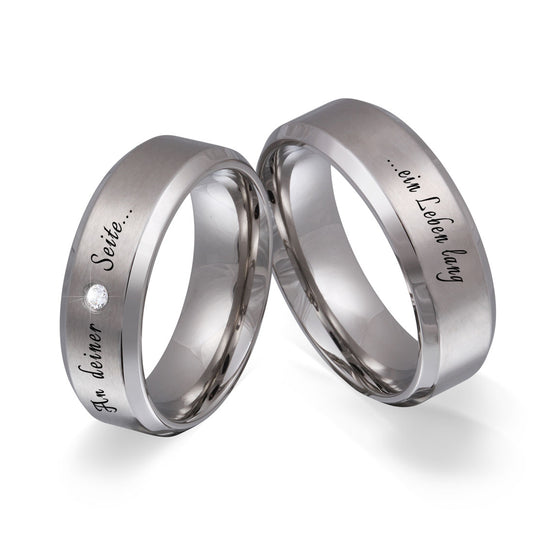 Ephesia Partnerring-Set mit Lasergravur