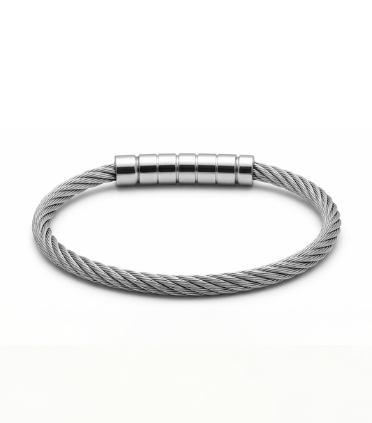 Armband aus Stahlseil in Silber
