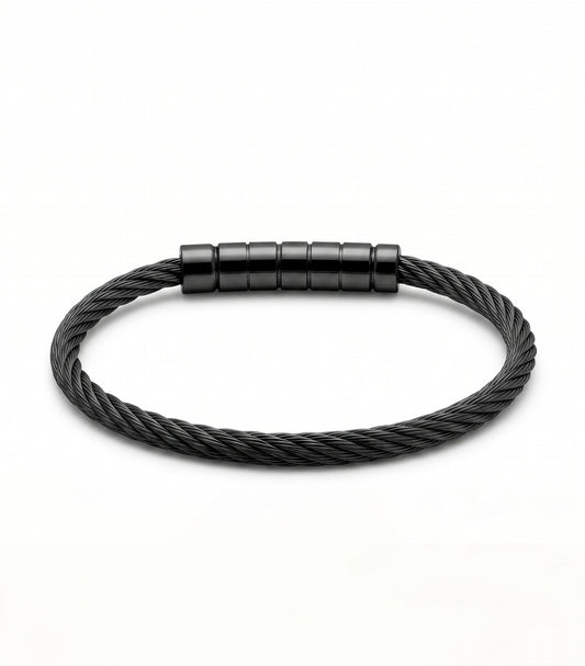 Armband aus Stahlseil in Schwarz
