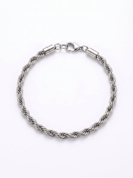 Kordelketten-Armband silber