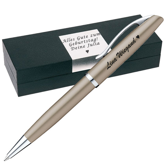 Pelikan Kugelschreiber Jazz Noble Elegance K36 Taupe mit Gravur inkl. Geschenkbox mit Gravur