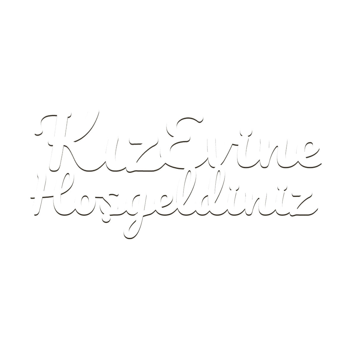 Willkommensschild Türkisch – Kız Evine Hoşgeldiniz – Hochzeit, Türschild/Wanddeko für Zuhause/Eventhalle, Deko orientalisch – Geschenk für Frauen, Einweihung