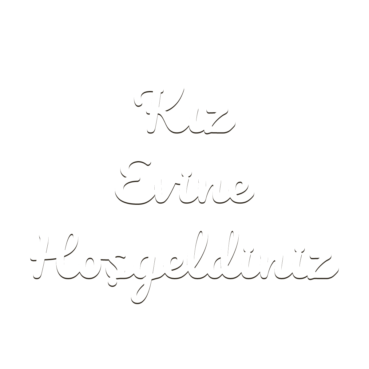 Willkommensschild Türkisch – Kız Evine Hoşgeldiniz – Hochzeit, Türschild/Wanddeko für Zuhause/Eventhalle, Deko orientalisch – Geschenk für Frauen, Einweihung, Mädchen-WG