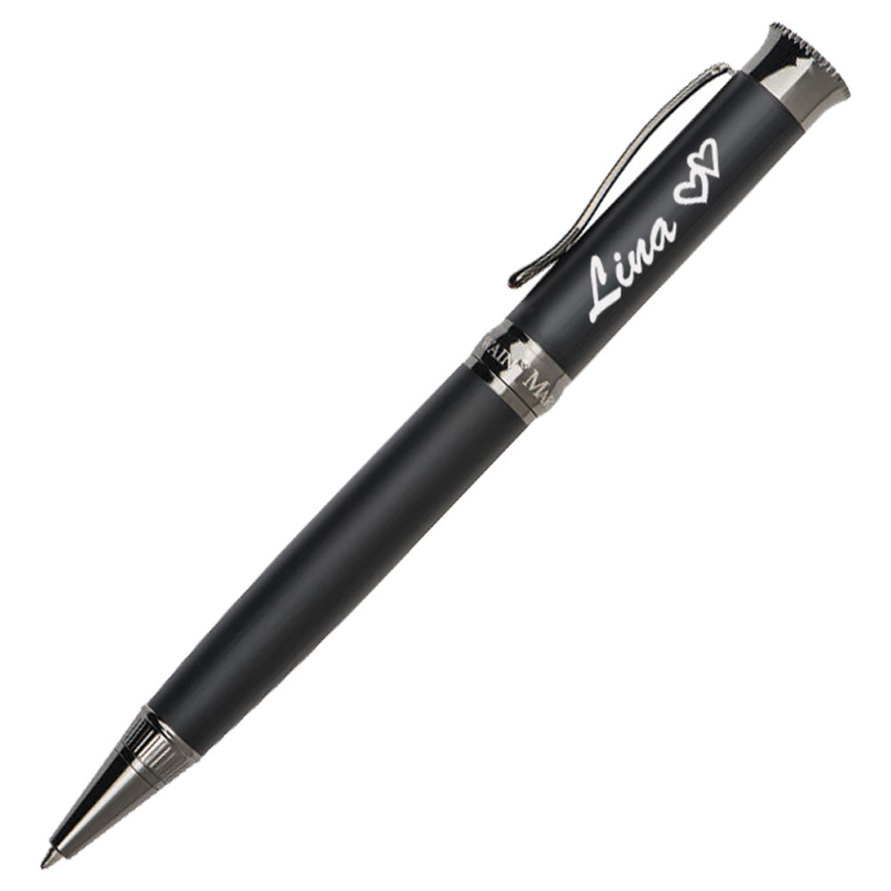 Mark Twain Kugelschreiber mit Gravur aus Metall inklusive Geschenkbox