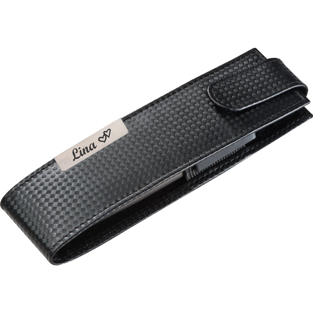 Schreibset aus Kugelschreiber und Bleistift mit Gravur in Etui