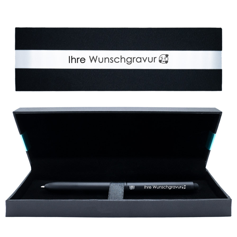 Kugelschreiber mit Gravur | Wunschgravur mit Emojis möglich | Kugelschreiber Geschenk personalisiert | Touchpen-Spitze