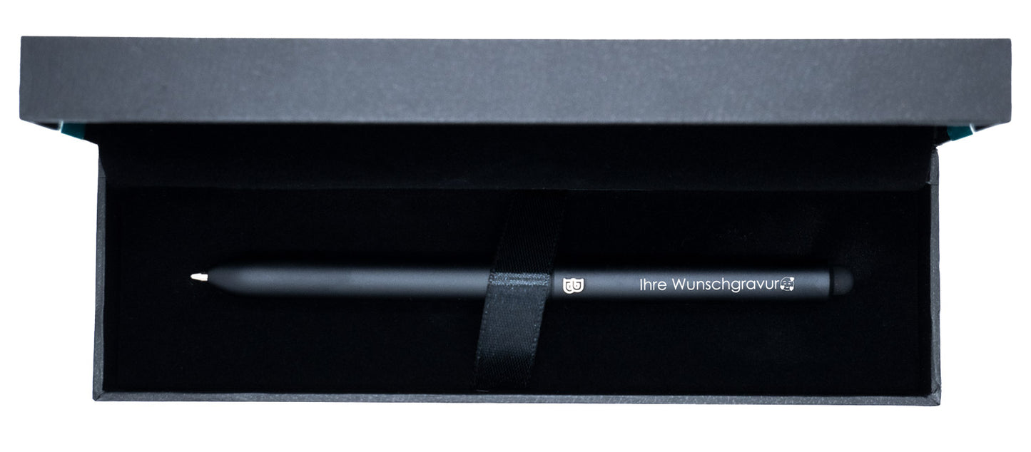 Kugelschreiber mit Gravur | Wunschgravur mit Emojis möglich | Kugelschreiber Geschenk personalisiert | Touchpen-Spitze
