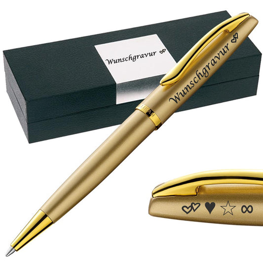 PeIikan Kugelschreiber mit Gravur als Geschenk | Emoji Gravur | Kugelschreiber Jazz Noble Elegance Gold
