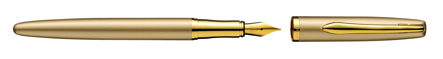 Pelikan Füllhalter Jazz® Noble Elegance mit Gravur als Geschenk | Emojis Gravur möglich | Farbe Gold | personalisiert mit Wunschgravur