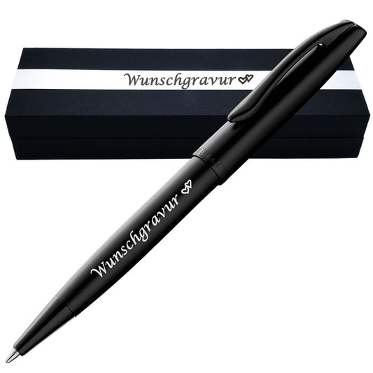 PeIikan Kugelschreiber mit Gravur als Geschenk | Emoji Gravur | Kugelschreiber Jazz Noble Elegance Carbon Schwarz