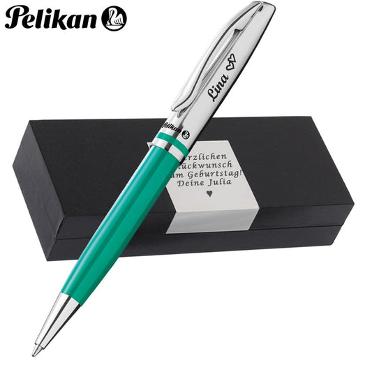 Pelikan Kugelschreiber Jazz® Classic K35 Türkis mit Wunschgravur | inkl. Geschenkbox mit Gravur