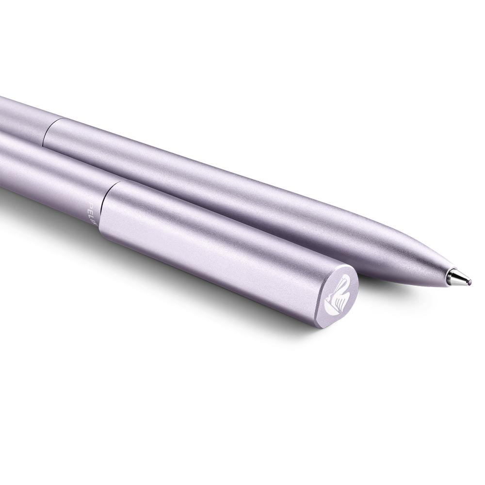 Pelikan Kugelschreiber Ineo® mit Gravur | inkl. Etui mit Wunschgravur (Platz für 10 Stifte) | Lila - Violett |