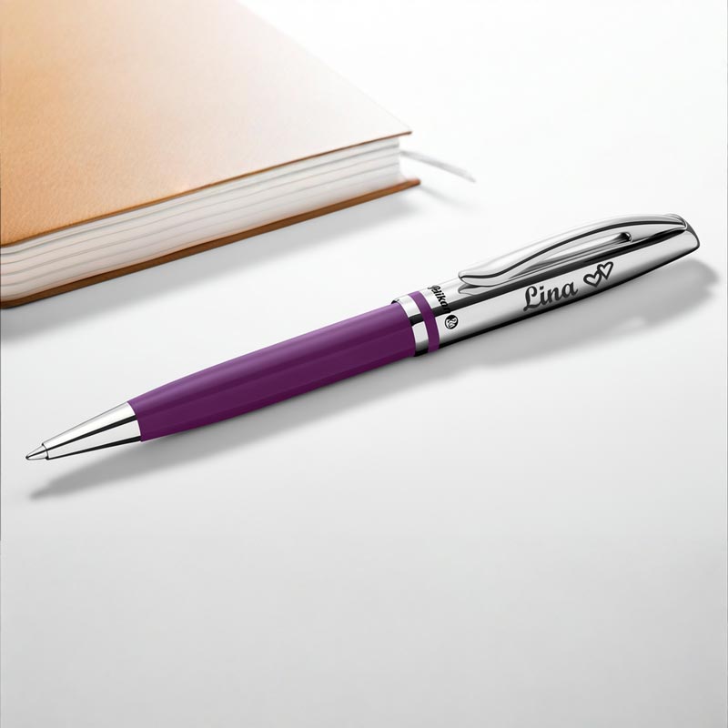 PeIikan Kugelschreiber mit Gravur als Geschenk & Symbol mit Geschenkverpackung Jazz Classic Violett