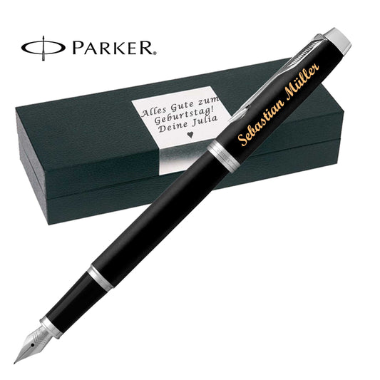 Parker IM Core Matt Black CT Füllfederhalter mit Gravur