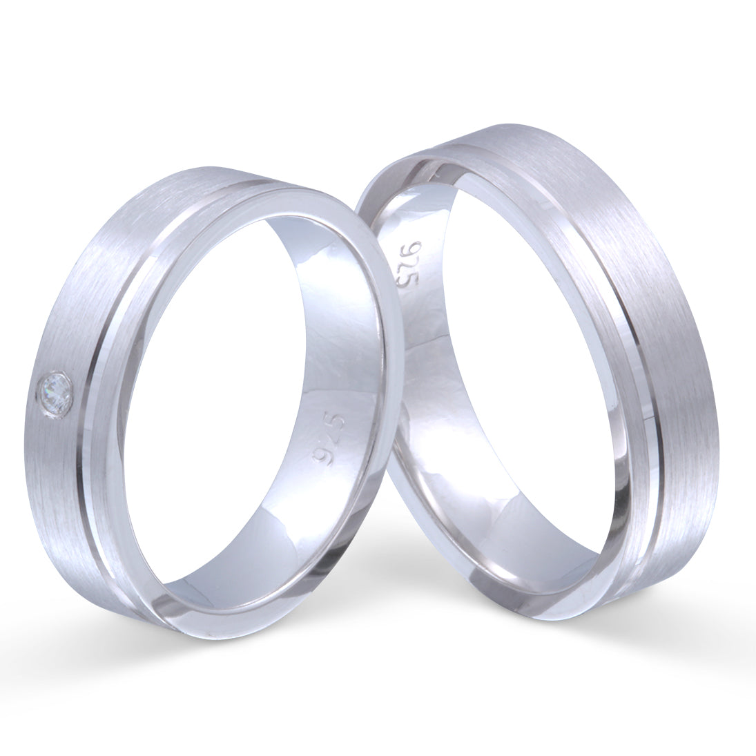 Alivia Partnerring-Set mit Lasergravur