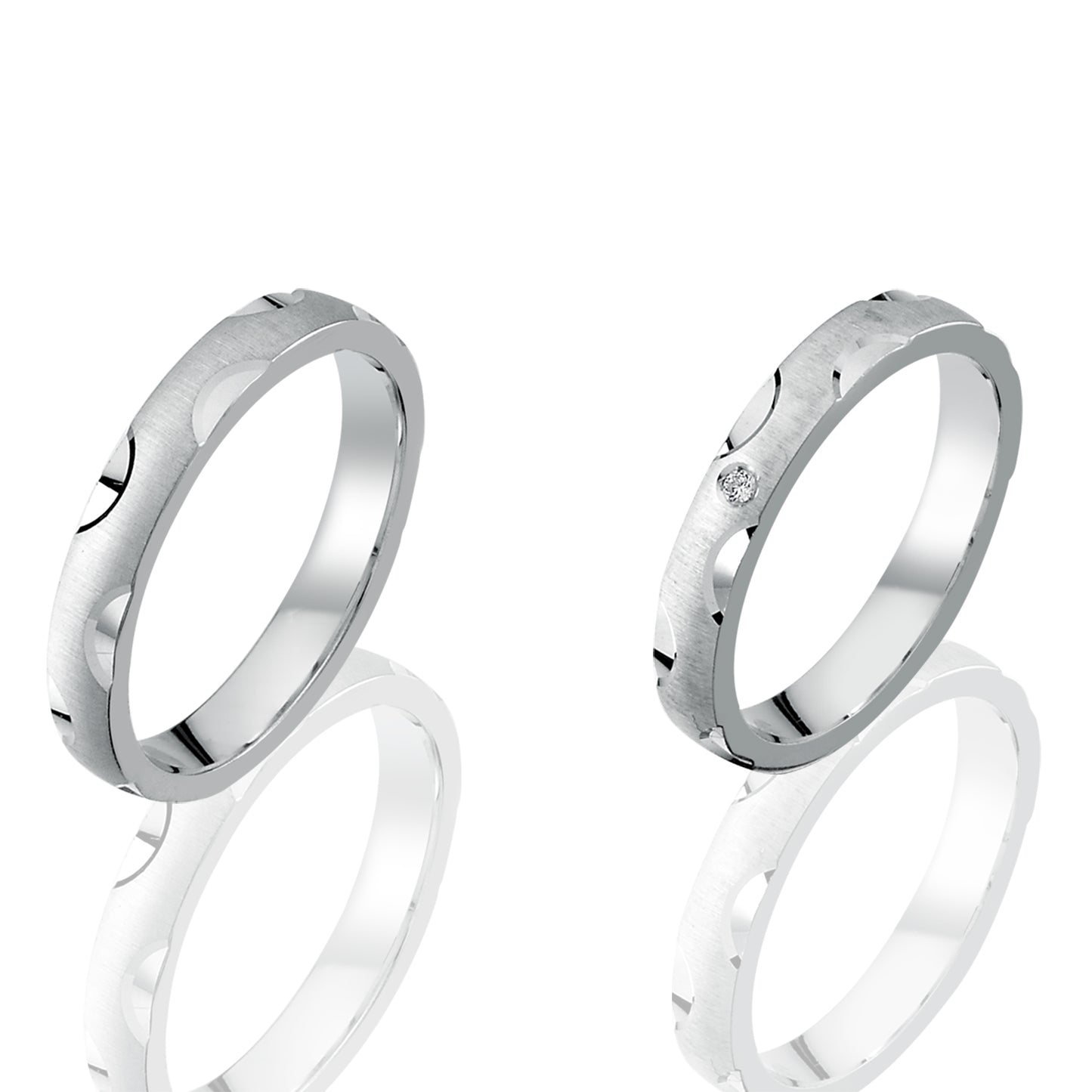 Pelidi Partnerring-Set mit Lasergravur