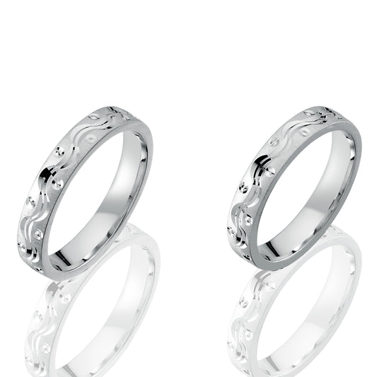 Nari Partnerring-Set mit Lasergravur