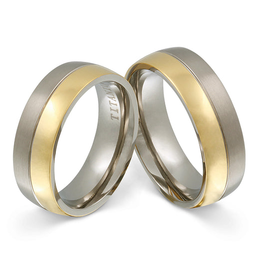 Amarillo Partnerring-Set mit Lasergravur