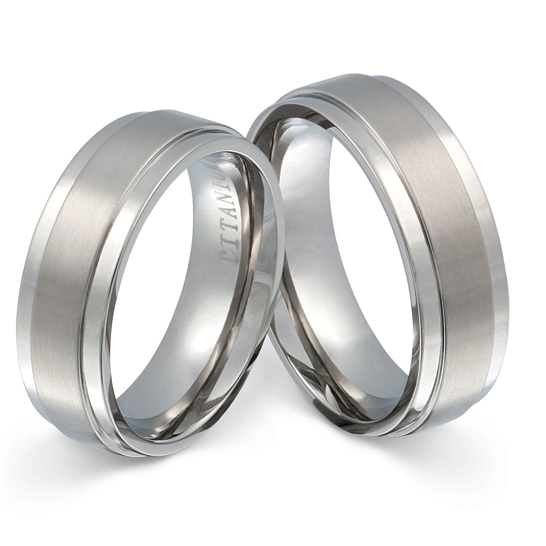 Nantes Partnerring-Set mit Lasergravur