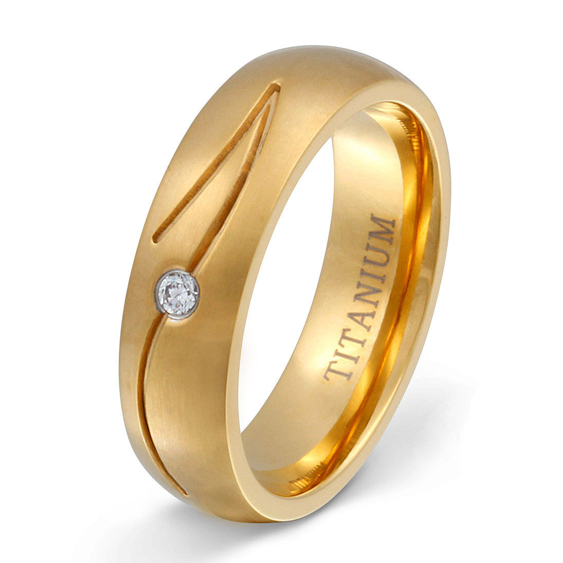 Golden River Ring mit Handschriftgravur