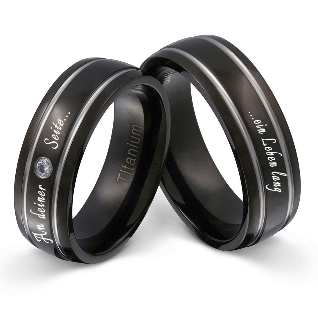 Arras Partnerring-Set mit Lasergravur