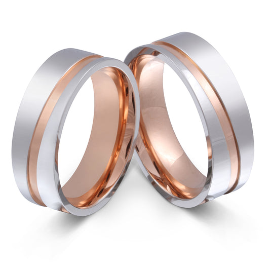 Paris Partnerring-Set mit Handschriftgravur