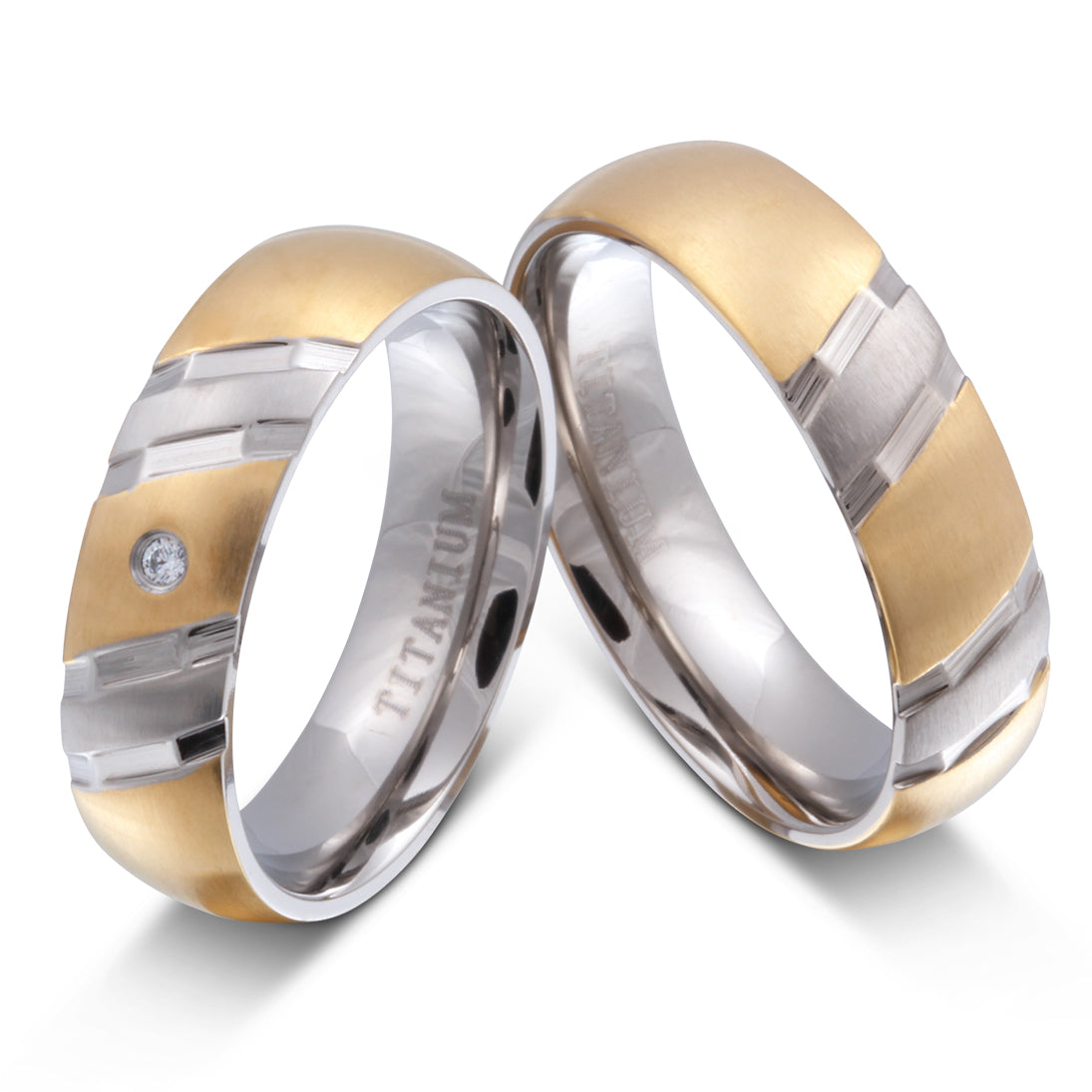 Palermo Partnerring-Set mit Lasergravur