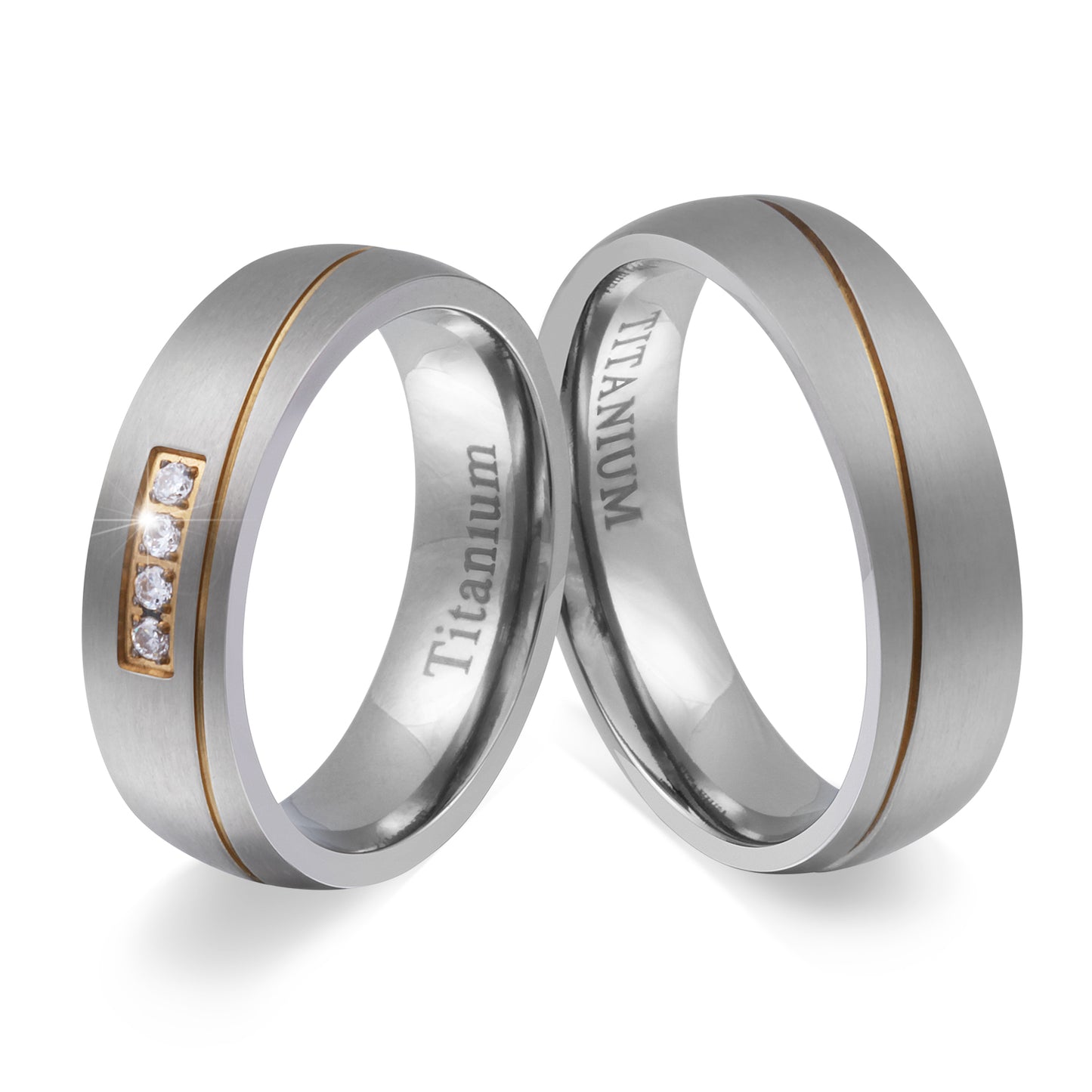 Mulini Partnerring-Set mit Lasergravur