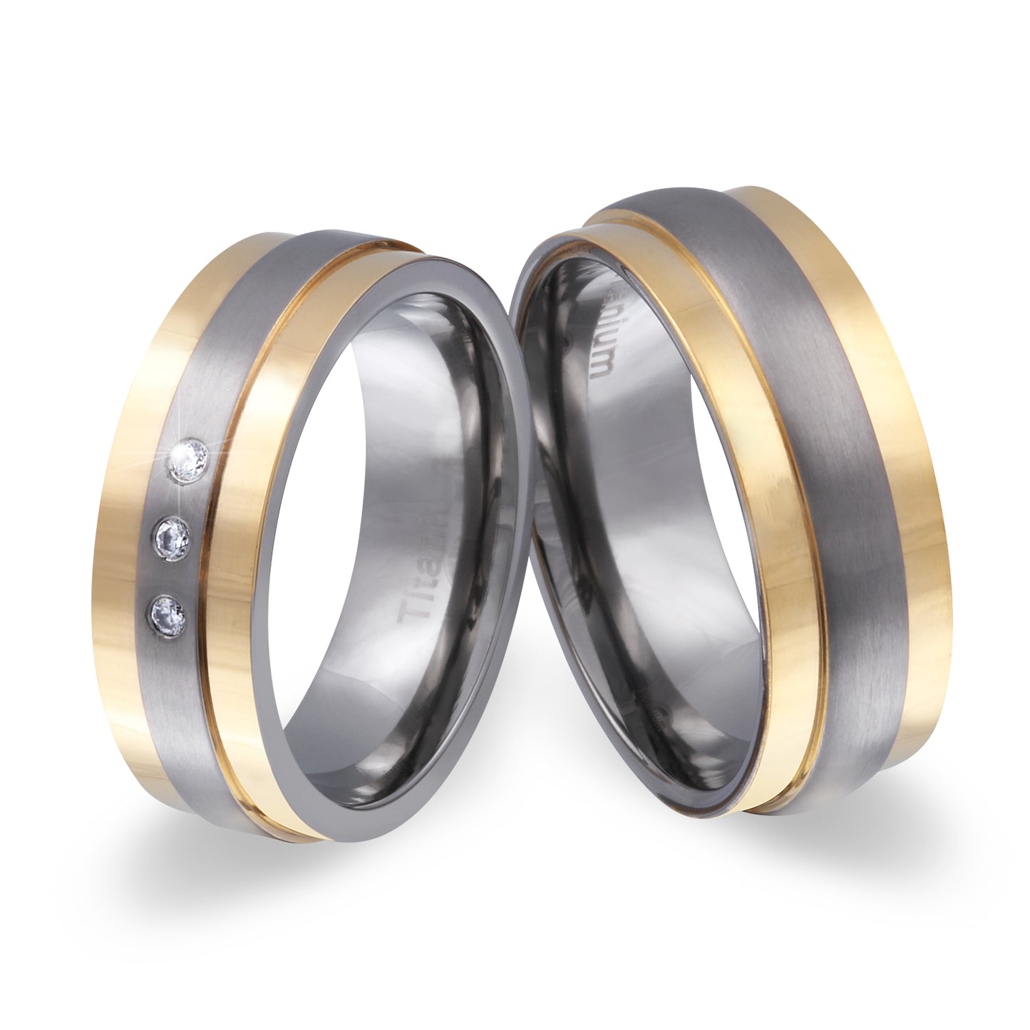 Aspendos Partnerring-Set mit Lasergravur